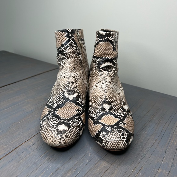 Snake Print Ankle Booties Size 7 - Picture 4 of 8
